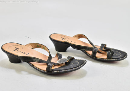Think Damen Sandale Pantolette EUR 35 Nr. 25-S 1574-Schuh-Gebraucht-secondhand