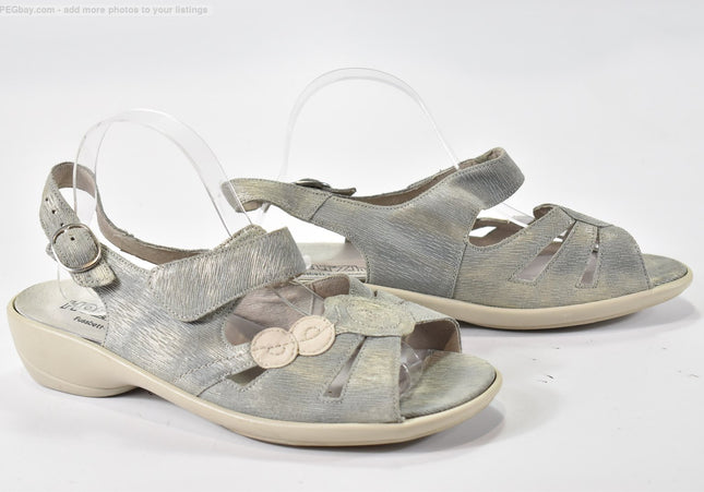 Hoeltzhaus Damen Sandale Sandalette UK 7,5 Nr. 25-S 1262-Schuh-Gebraucht-secondhand