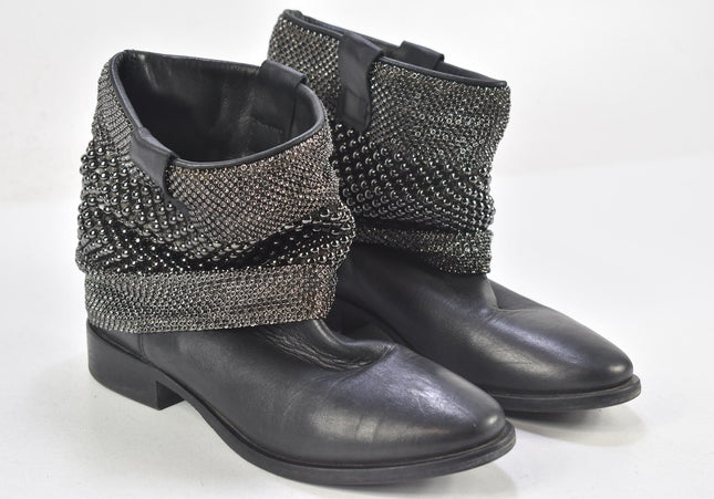 JFK Damen Stiefelette Boots EUR 38,5 Nr. 24-J 1702-Schuh-Gebraucht-secondhand