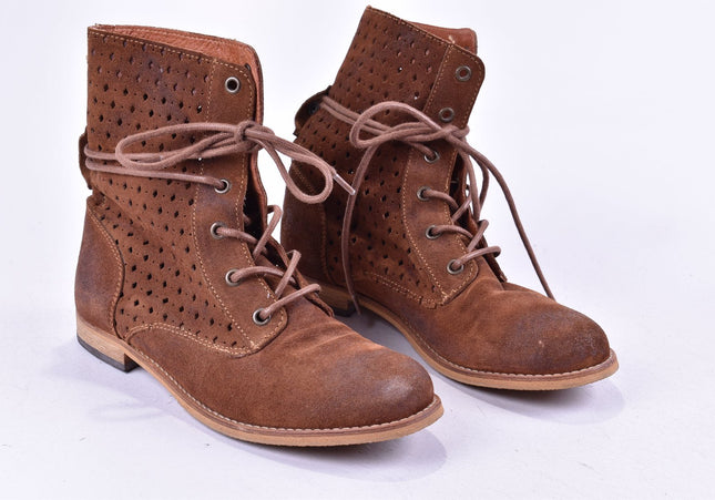 Shoot Damen Stiefelette Boots EUR 38 Nr. 24-J 4484-Schuh-Gebraucht-secondhand