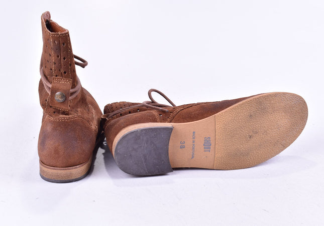 Shoot Damen Stiefelette Boots EUR 38 Nr. 24-J 4484-Schuh-Gebraucht-secondhand