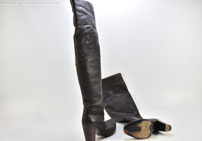 Gianni Barbato Damen Stiefel Stiefelette Boots EUR 37 Nr. 25-B 1223-gebrauchte Schuhe-second hand-SchuhGebraucht