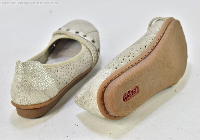 Rieker Damen Halbschuhe Slipper Ballerinas EUR 40 Nr. 25-P 1760-SchuhGebraucht