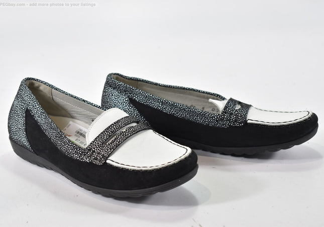 Waldläufer Damen Halbschuhe Slipper Ballerinas UK 5 Nr. 25-T 2378-gebrauchte Schuhe-second hand-SchuhGebraucht