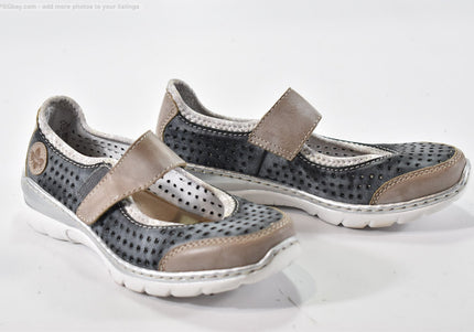 Rieker Damen Halbschuhe Slipper Ballerinas EUR 36 Nr. 25-T 2379-gebrauchte Schuhe-second hand-SchuhGebraucht