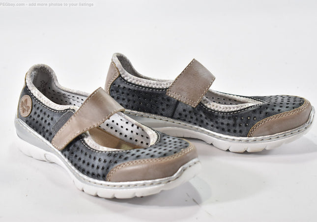 Rieker Damen Halbschuhe Slipper Ballerinas EUR 36 Nr. 25-T 2379-gebrauchte Schuhe-second hand-SchuhGebraucht