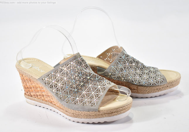 Gabor Damen Sandale Pantolette UK 7 Nr. 25-S-1388-Schuh-Gebraucht-secondhand
