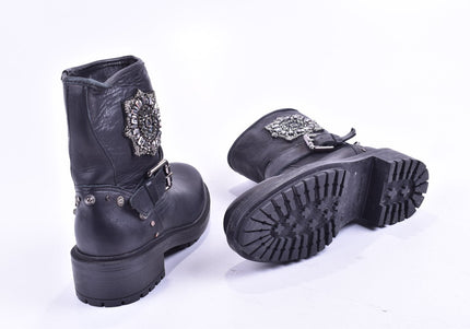 Alpe Woman Damen Stiefelette Boots EUR 38 Nr. 23-M 2574-Schuh-Gebraucht-secondhand