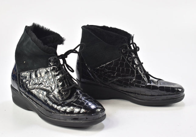 Waldläudfer Damen Stiefelette Boots UK 4 Nr. 23-Y 625-Schuh-Gebraucht-secondhand