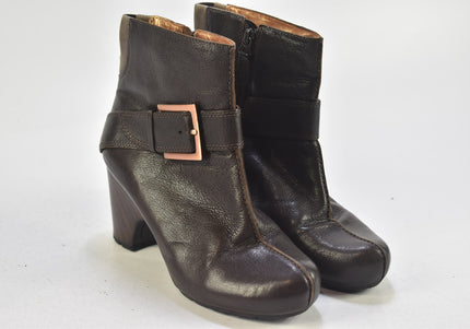 Clarks Damen Stiefelette Boots UK 5,5 Nr. 24-B 2859-Schuh-Gebraucht-secondhand