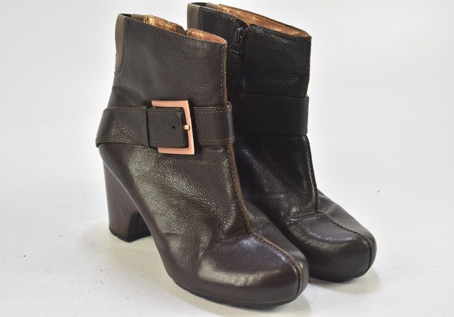 Clarks Damen Stiefelette Boots UK 5,5 Nr. 24-B 2859-Schuh-Gebraucht-secondhand