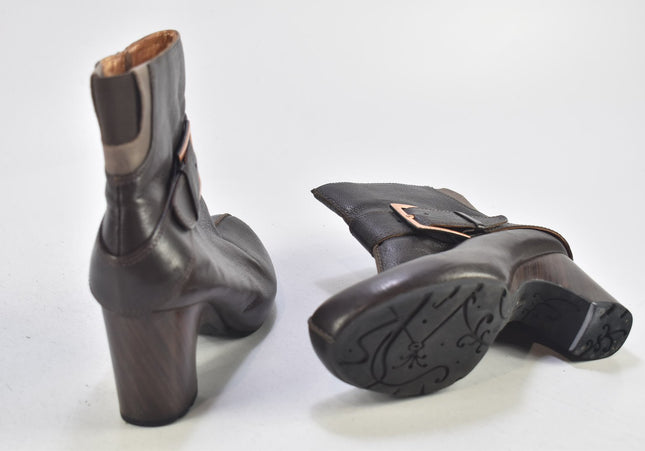 Clarks Damen Stiefelette Boots UK 5,5 Nr. 24-B 2859-Schuh-Gebraucht-secondhand