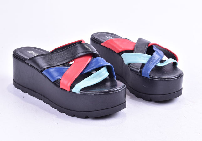 Marc Cain Damen Sandale Pantolette EUR 37 Nr. 24-SD 2311-Schuh-Gebraucht-secondhand