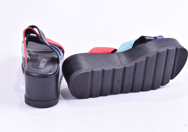 Marc Cain Damen Sandale Pantolette EUR 37 Nr. 24-SD 2311-Schuh-Gebraucht-secondhand