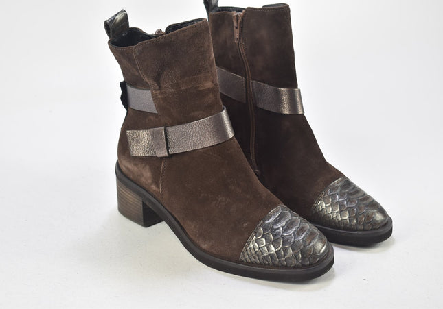 Högl Damen Stiefelette Boots UK 2,5 Nr. 24-B 195-Schuh-Gebraucht-secondhand