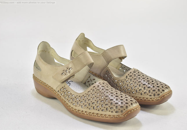 Rieker Damen Halbschuhe Slipper Ballerinas EUR 37 Nr. 25-J 166-Schuh-Gebraucht-secondhand