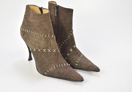 Massimiliano Cantarini Damen Stiefelette Boots EUR 39,5 Nr. 24-P 2572-Schuh-Gebraucht-secondhand