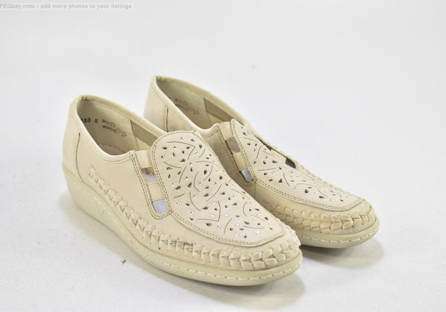 Rieker Damen Halbschuhe Slipper Ballerinas EUR 38 Nr. 25-F 528-Schuh-Gebraucht-secondhand