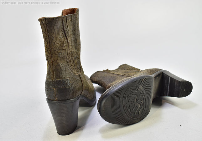 Shabbies Damen Stiefelette Boots EUR 40 Nr.25-B 1085-gebrauchte Schuhe-second hand-SchuhGebraucht