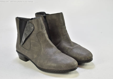 Rieker Damen Stiefelette Boots EUR 40 Nr. 25-B 870-gebrauchte Schuhe-Second hand-SchuhGebraucht
