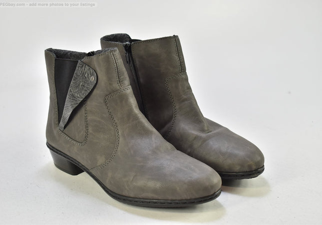 Rieker Damen Stiefelette Boots EUR 40 Nr. 25-B 870-gebrauchte Schuhe-Second hand-SchuhGebraucht