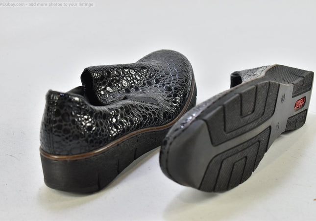 Rieker Damen Halbschuhe Slipper Ballerinas EUR 40 Nr. 25-T 743-gebrauchte schuhe-second hand-SchuhGebraucht
