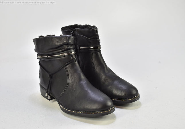 Rieker Damen Stiefelette Boots EUR 38 Nr. 25-B 882-gebrauchte Schuhe-Second hand-SchuhGebraucht