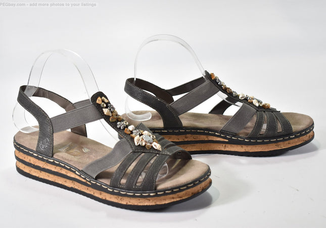 Rieker  Damen Sandale Sandalette  EUR 40 Nr. 26-S 1404