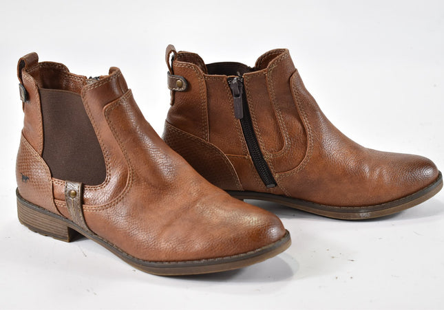 Mustang Damen Stiefelette Boots EUR 38 Nr. 24-A 1846-Schuh-Gebraucht-secondhand