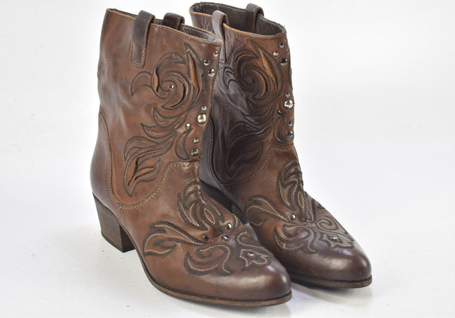Vic Damen Stiefelette Boots EUR 37 Nr. 23-U 1489-Schuh-Gebraucht-secondhand