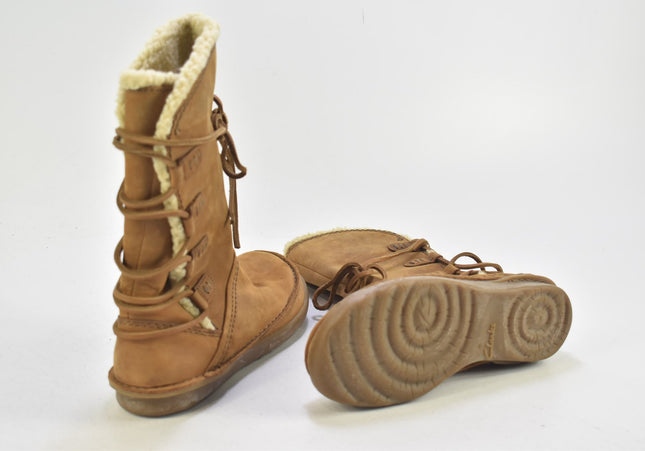 Clarks Damen Stiefelette Boots UK 4 Nr. 24-B 2444-Schuh-Gebraucht-secondhand
