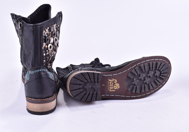 Feud Damen Stiefelette Boots UK 6 Nr. 24-J 4209-Schuh-Gebraucht-secondhand