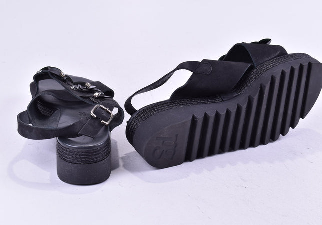 Paul Green Damen Sandale Sandalette UK 4,5 Nr. 24-SD 995-Schuh-Gebraucht-secondhand