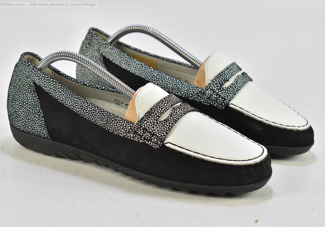 Waldläufer  Damen Halbschuhe Slipper Ballerinas  UK 7,5 Nr. 4R-1298