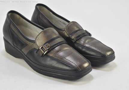 Waldläufer Damen Halbschuhe Slipper Ballerinas UK 7,5 Nr. 25-J 799-Schuh-Gebraucht-secondhand