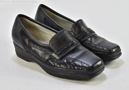 Waldläufer Damen Halbschuhe Slipper Ballerinas UK 5 Nr. 25-T 1615-gebrauchte Schuhe-Second hand-SchuhGebraucht