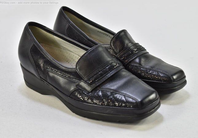 Waldläufer Damen Halbschuhe Slipper Ballerinas UK 5 Nr. 25-T 1615-gebrauchte Schuhe-Second hand-SchuhGebraucht