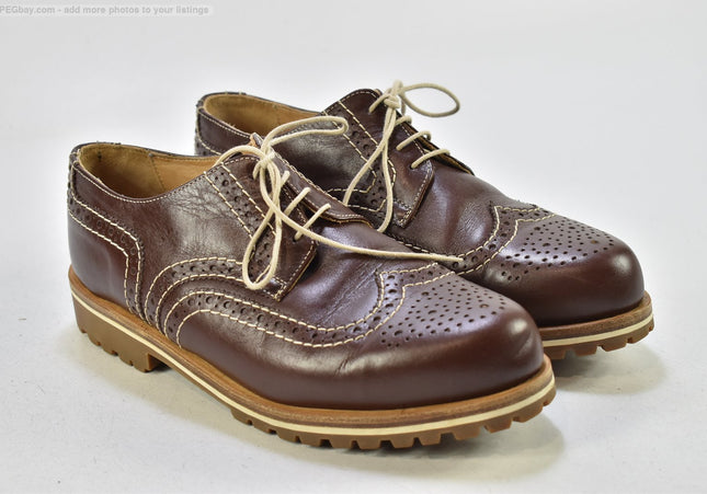 Handmacher Holzgenagelt Herren Halbschuhe   UK 8 Nr. 25-V 519