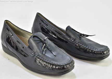 Waldläufer Damen Halbschuhe Slipper Ballerinas UK 9 Nr. 25-M 3011-Schuh-Gebraucht-secondhand