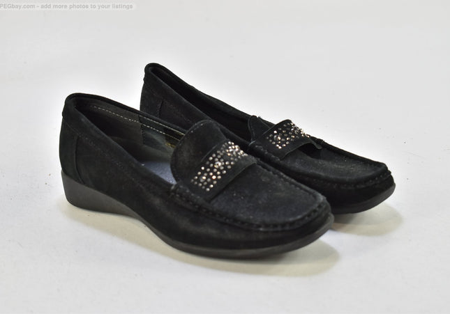 Grünwald Damen Halbschuhe Slipper Ballerinas UK 4,5 Nr. 25-T 2187-gebrauchte Schuhe-second hand-SchuhGebraucht