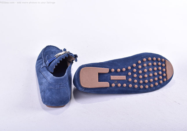 Tory Burch Damen Halbschuhe Slipper Ballerinas US 9 Nr. 25-P 1158-SchuhGebraucht