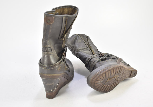 Mustang Damen Stiefelette Boots EUR 37 Nr. 24-M 1444-Schuh-Gebraucht-secondhand