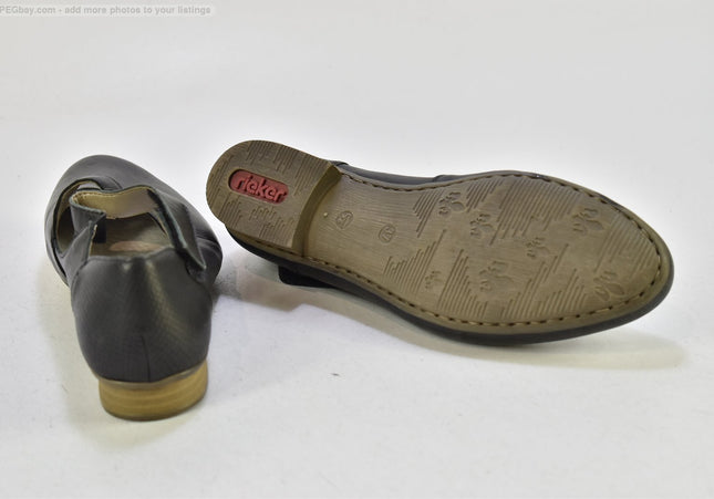 Rieker Damen Halbschuhe Slipper Ballerinas EUR 37 Nr. 25-U 1421 - Schuh-Gebraucht - Second-hand - gebrauchte Schuhe