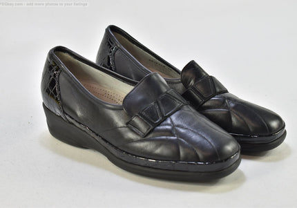 Waldläufer Damen Halbschuhe Slipper Ballerinas UK 7 Nr. 25-T 2198-gebrauchte Schuhe-second hand-SchuhGebraucht