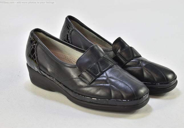 Waldläufer Damen Halbschuhe Slipper Ballerinas UK 7 Nr. 25-T 2198-gebrauchte Schuhe-second hand-SchuhGebraucht
