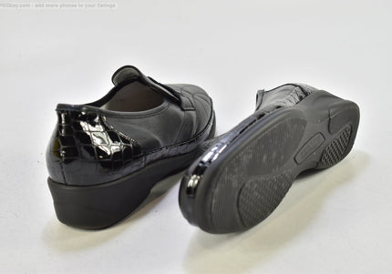 Waldläufer Damen Halbschuhe Slipper Ballerinas UK 7 Nr. 25-T 2198-gebrauchte Schuhe-second hand-SchuhGebraucht