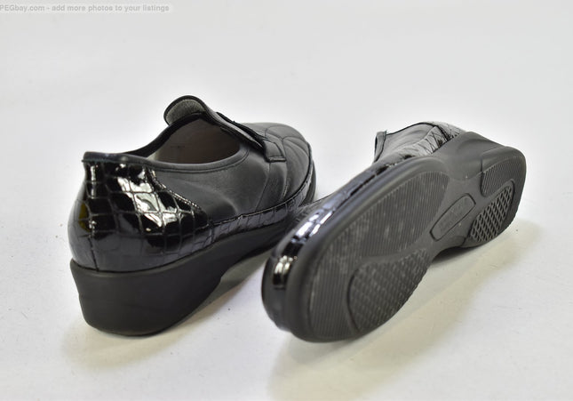 Waldläufer Damen Halbschuhe Slipper Ballerinas UK 7 Nr. 25-T 2198-gebrauchte Schuhe-second hand-SchuhGebraucht