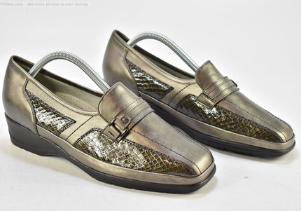 Waldläufer Damen Halbschuhe Slipper Ballerinas UK 8,5 Nr. 25-M 3013-Schuh-Gebraucht-secondhand