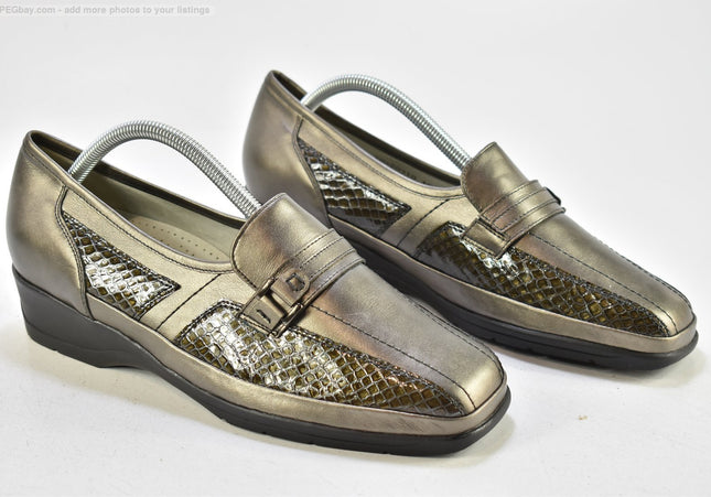 Waldläufer Damen Halbschuhe Slipper Ballerinas UK 8,5 Nr. 25-M 3013-Schuh-Gebraucht-secondhand