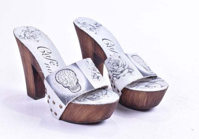 Cafe Noir Damen Sandale Pantolette EUR 40 Nr. 24-SD 2576-Schuh-Gebraucht-secondhand